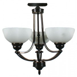 Lighting Inspiration-Houston 3Lt Flush-Bronze / Chrome